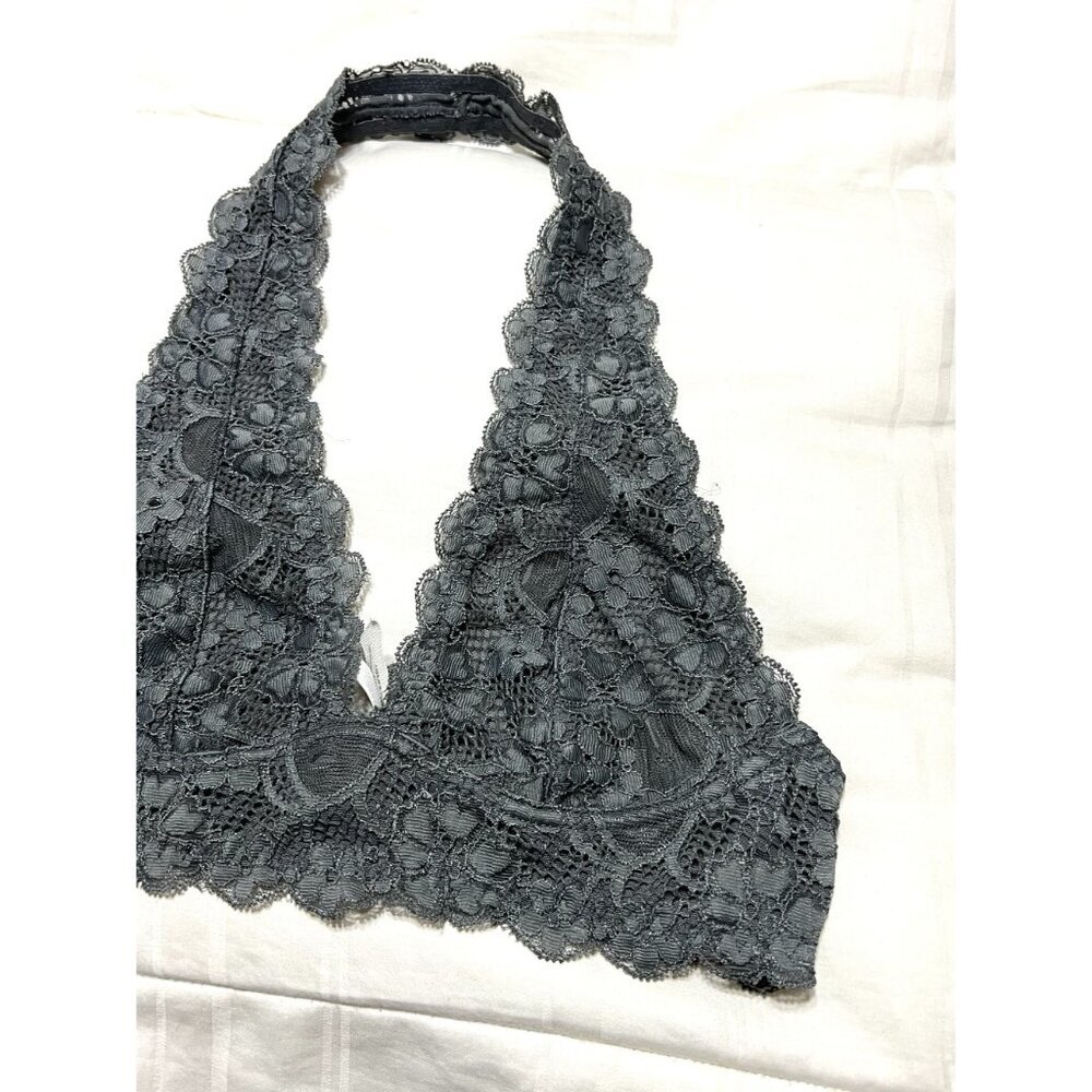 Free People Intimately Gray Lace Halter Bra Size XS - Picture 5 of 7